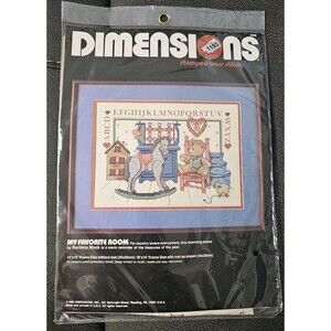 Dimensions Stamped Cross Stitch Kit #3098 My Favorite Room 14"x 10" Child Room